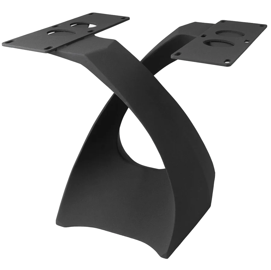 Tulipe matte black steel table base